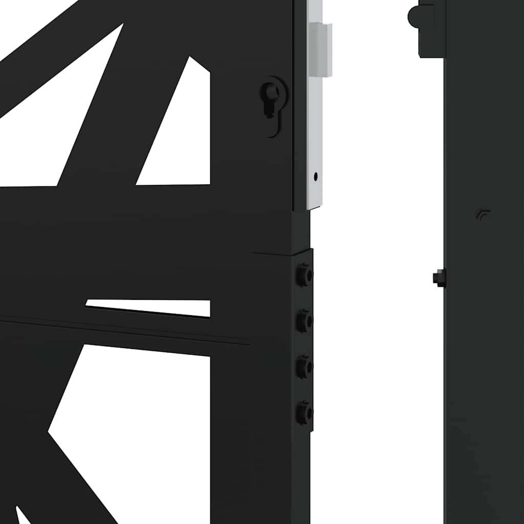 Poort met lichtontwerp 105x205 cm staal zwart