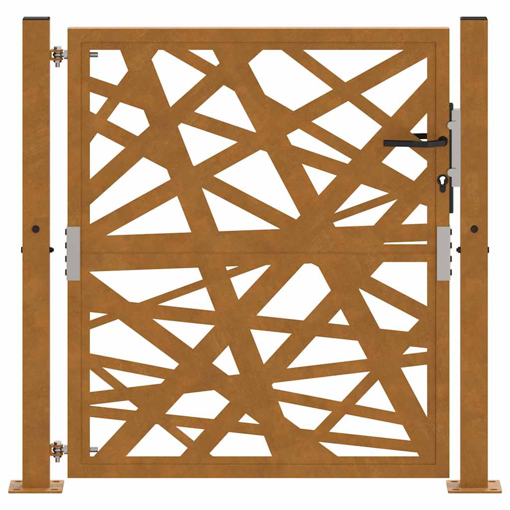 Poort met lichtontwerp 105x105 cm weervast staal