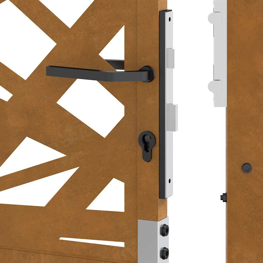 Poort met lichtontwerp 105x105 cm weervast staal