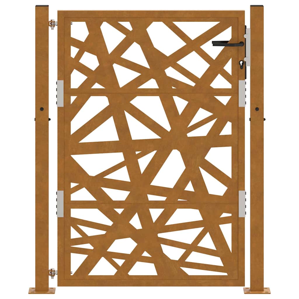Poort met lichtontwerp 105x130 cm weervast staal