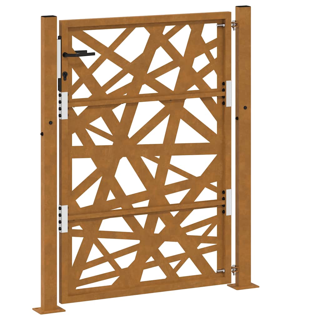 Poort met lichtontwerp 105x130 cm weervast staal