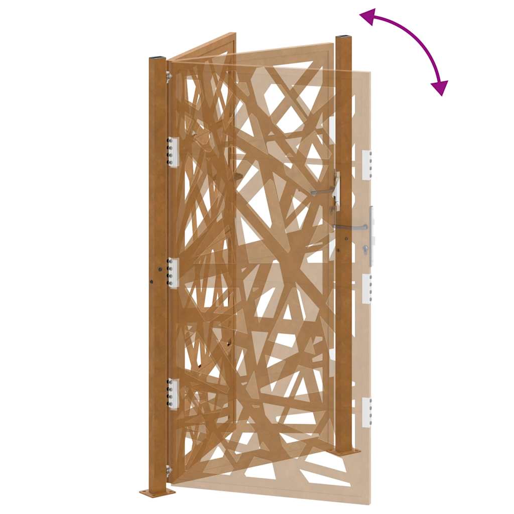 Poort met lichtontwerp 105x180 cm weervast staal