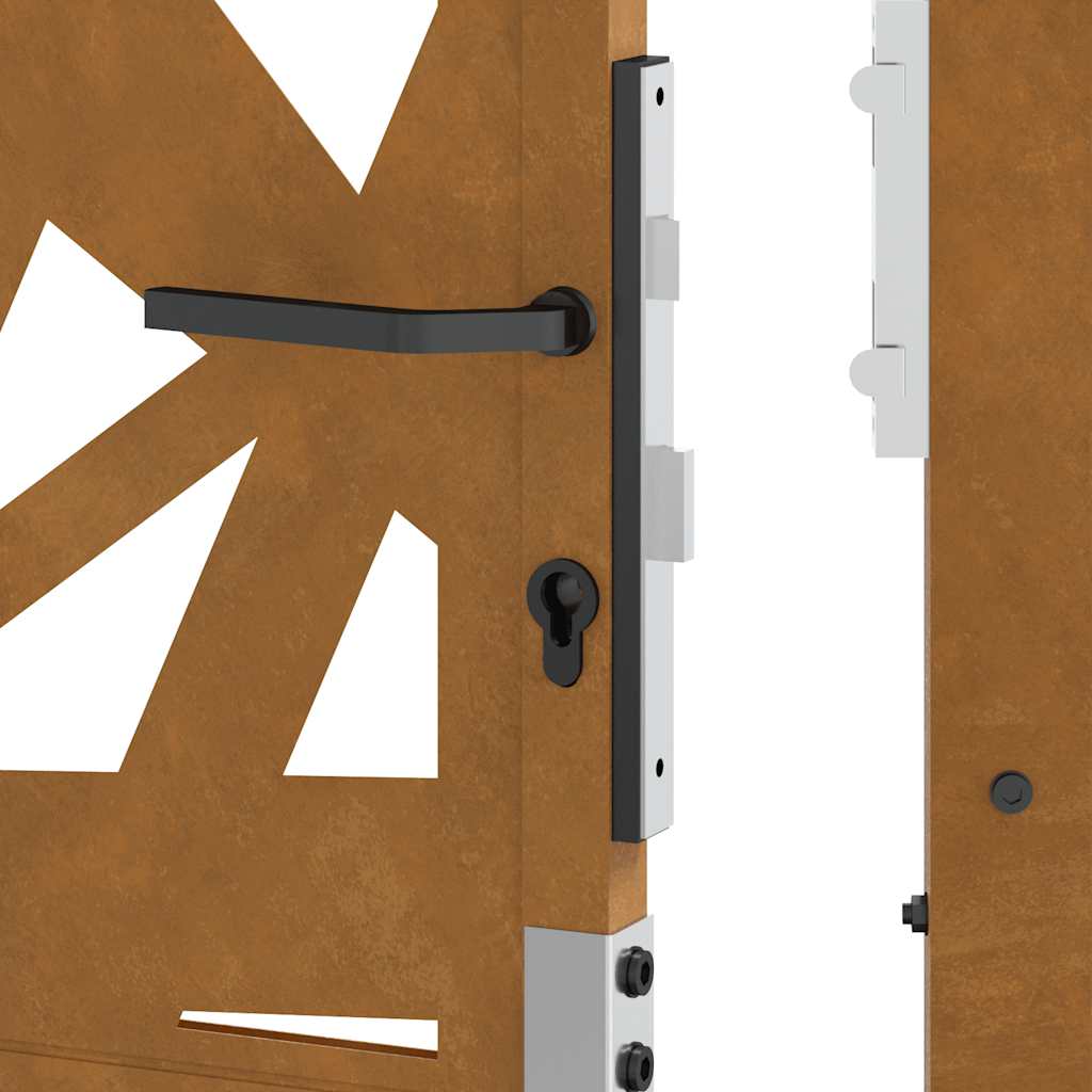 Poort met lichtontwerp 105x180 cm weervast staal