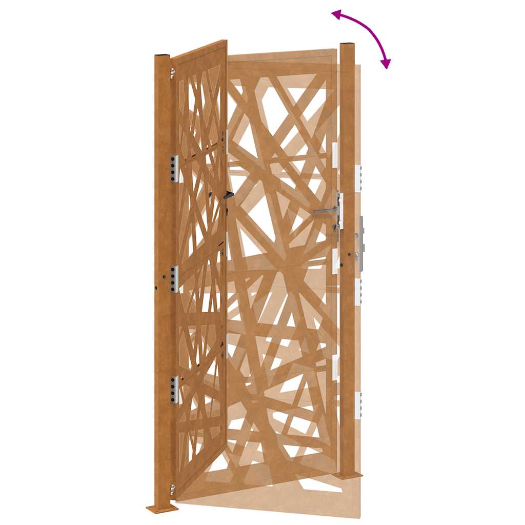 Poort met lichtontwerp 105x205 cm weervast staal