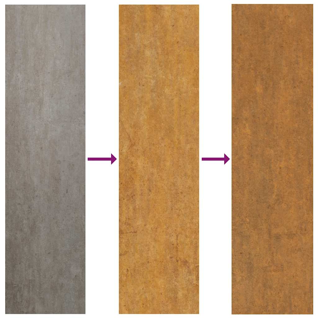 Poort met lichtontwerp 105x205 cm weervast staal