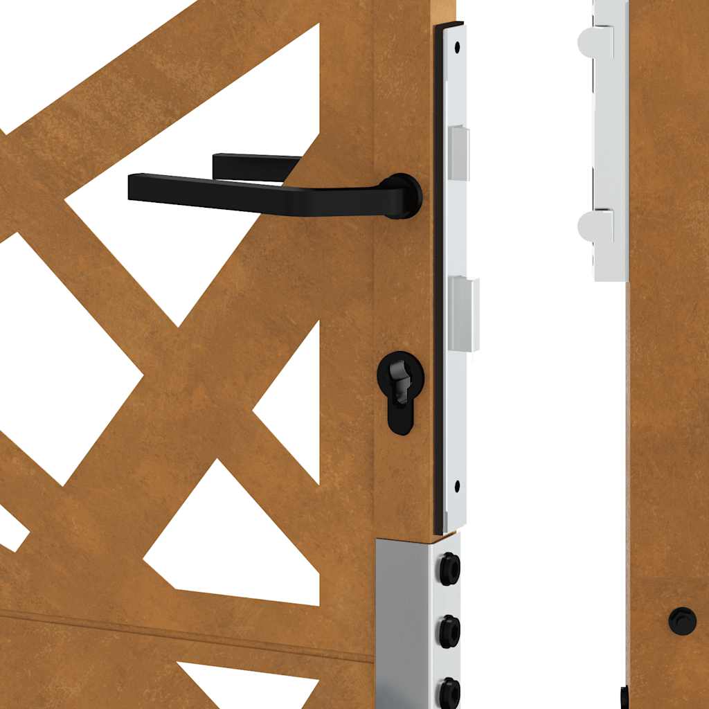 Poort met lichtontwerp 105x205 cm weervast staal
