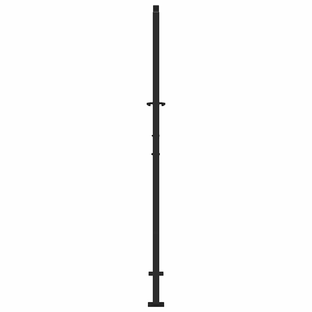 Poort met bladontwerp 105x180 cm staal zwart