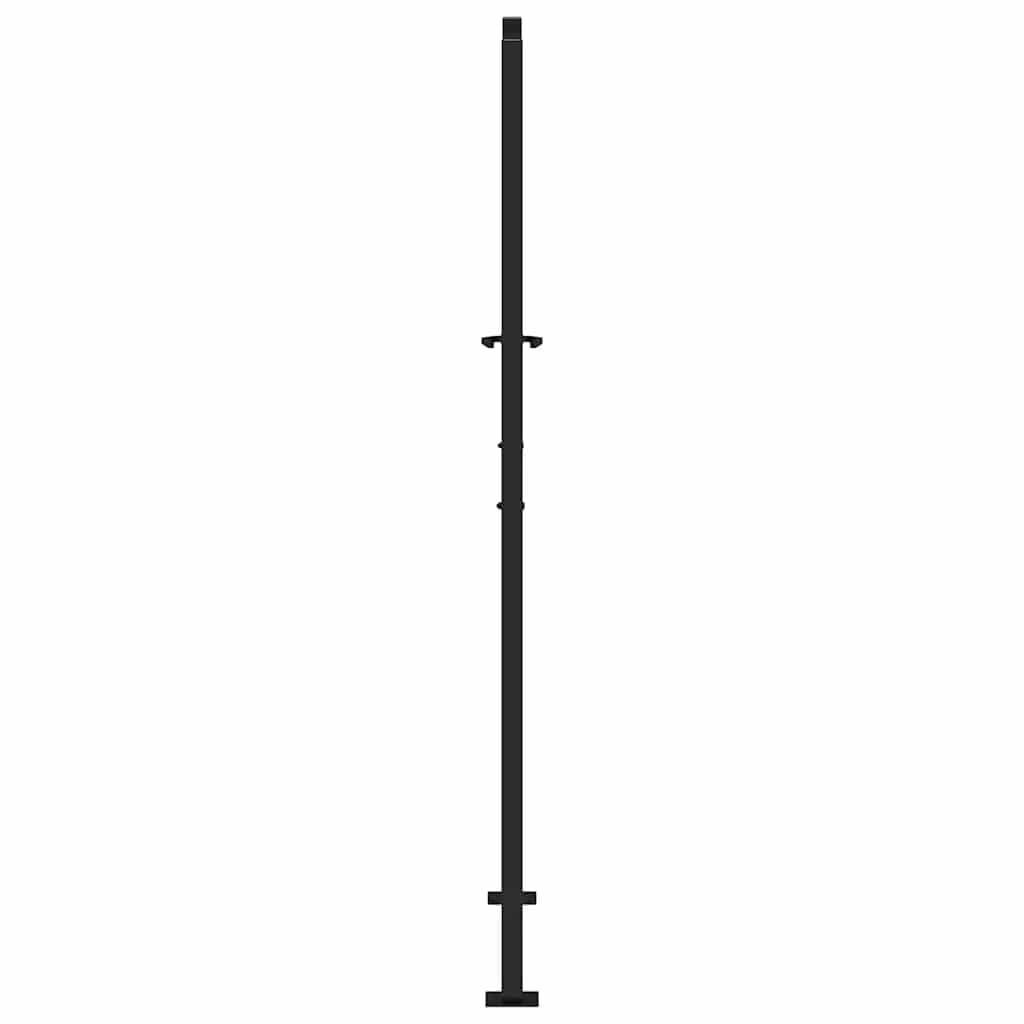 Poort met golfontwerp 105x180 cm staal zwart