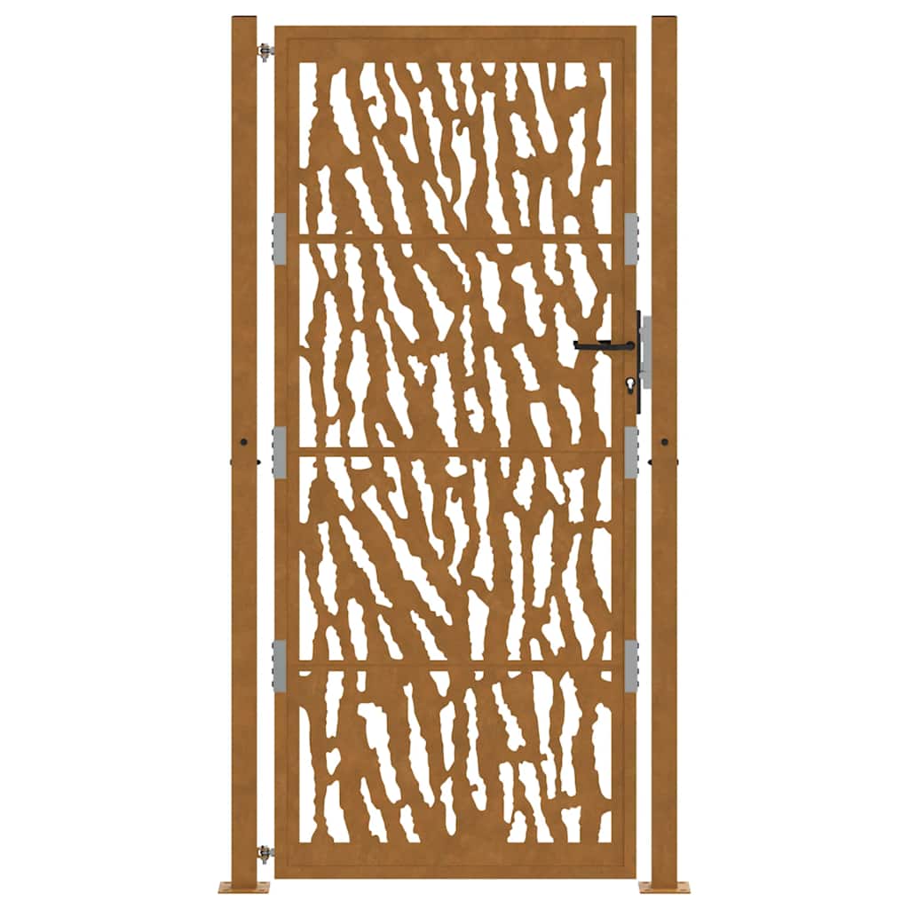 Poort met sporenontwerp 105x205 cm weervast staal