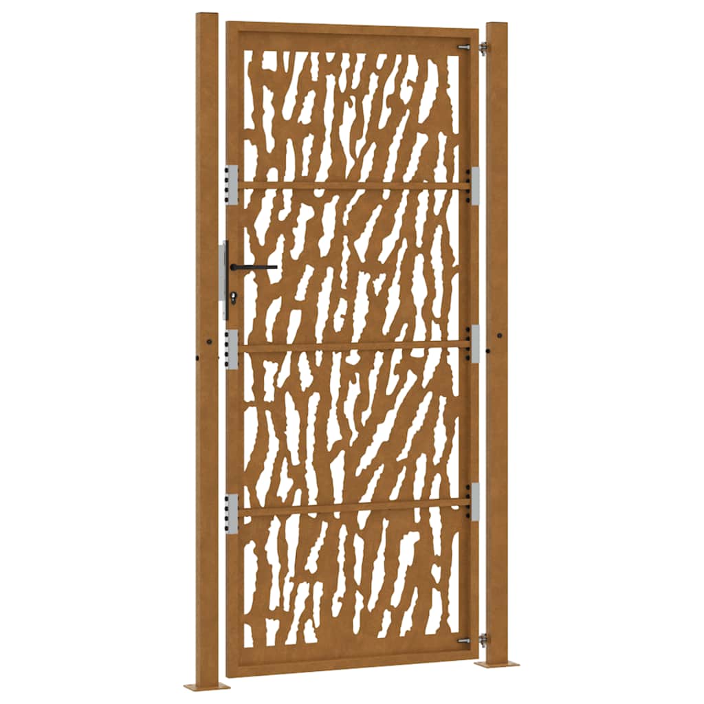 Poort met sporenontwerp 105x205 cm weervast staal