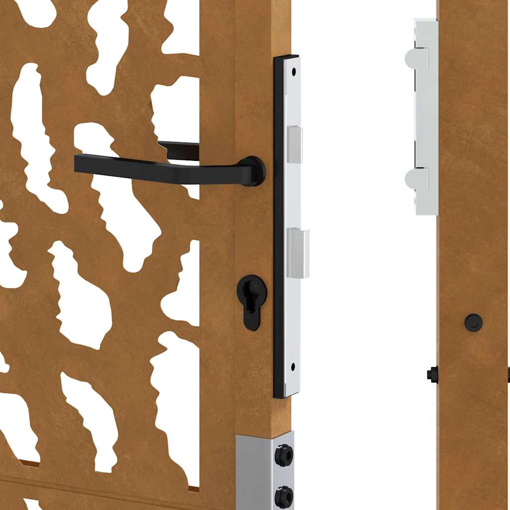 Poort met sporenontwerp 105x205 cm weervast staal