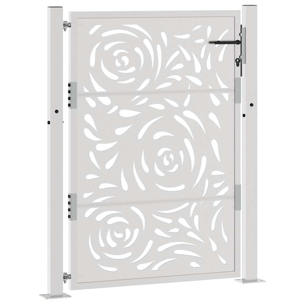 Poort met vlamontwerp 105x130 cm weervast staal