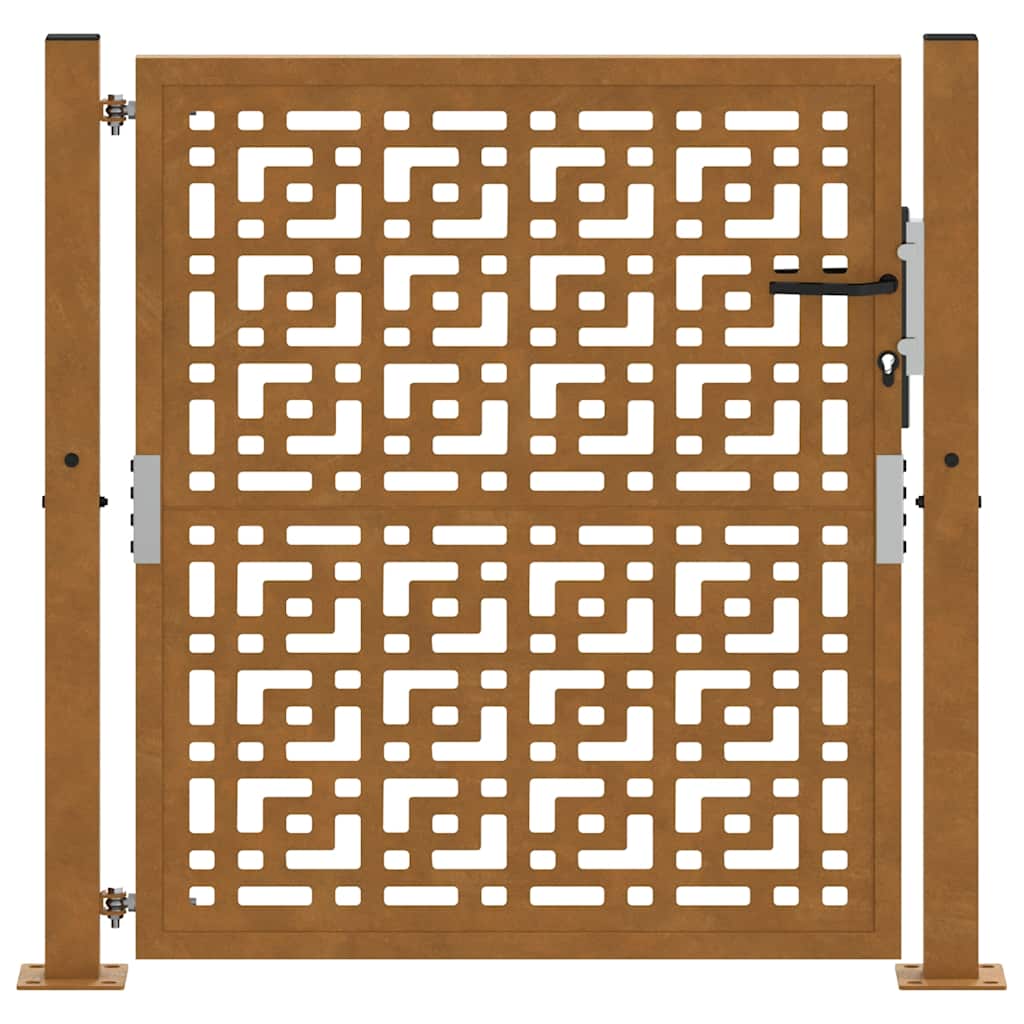 Poort met kruisontwerp 105x105 cm weervast staal