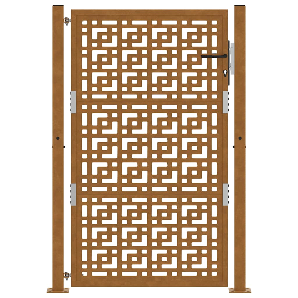 Poort met kruisontwerp 105x155 cm weervast staal
