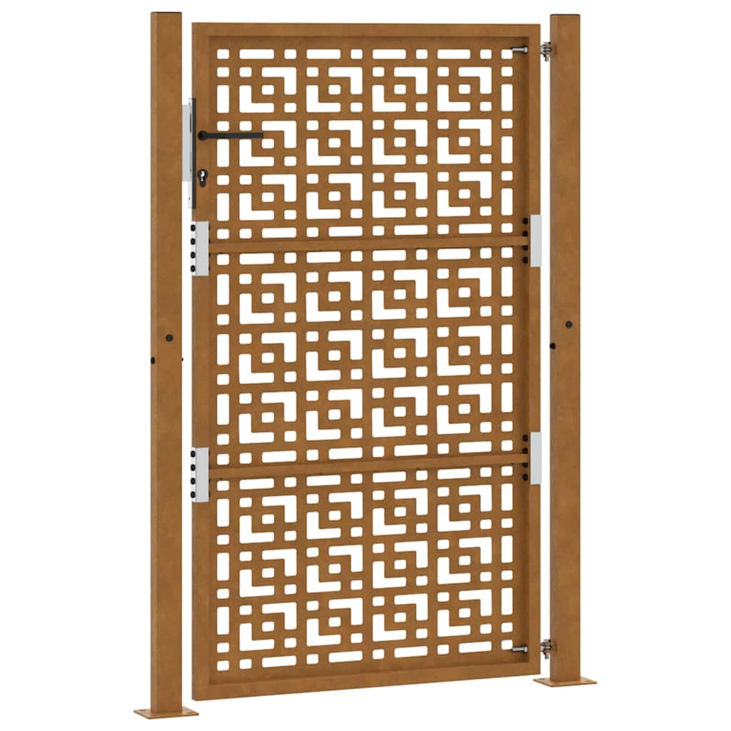 Poort met kruisontwerp 105x155 cm weervast staal
