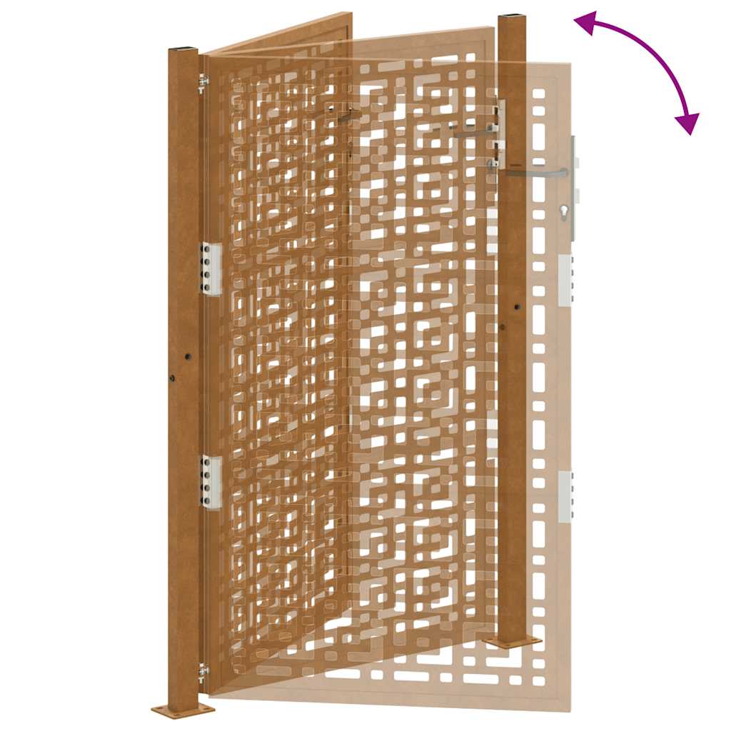 Poort met kruisontwerp 105x155 cm weervast staal