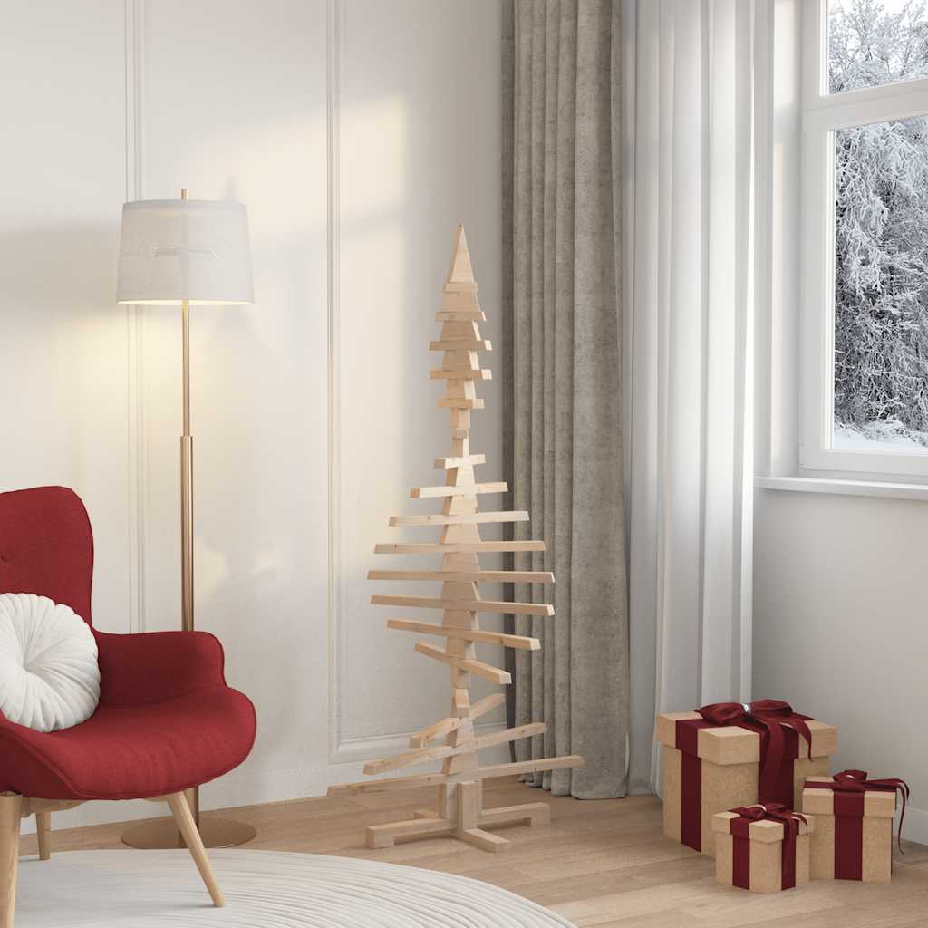 Houten Kerstboom ter Decoratie 150 cm Massief Grenenhout