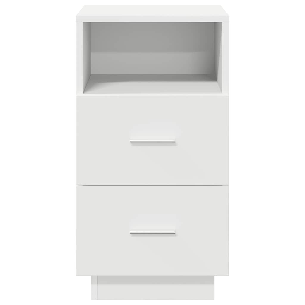 Nachtkastjes 2 st met 2 lades 36x36x68 cm wit