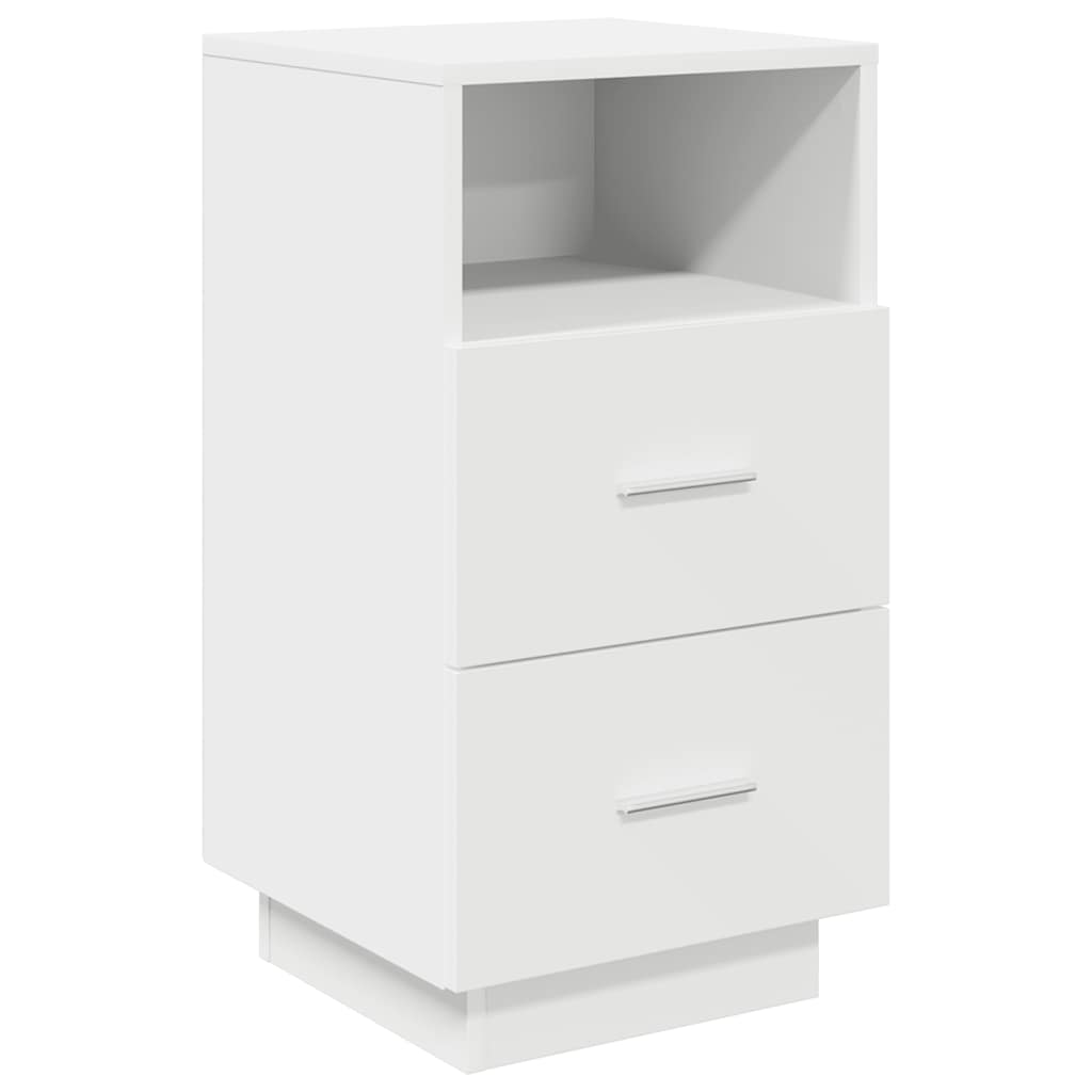 Nachtkastjes 2 st met 2 lades 36x36x68 cm wit