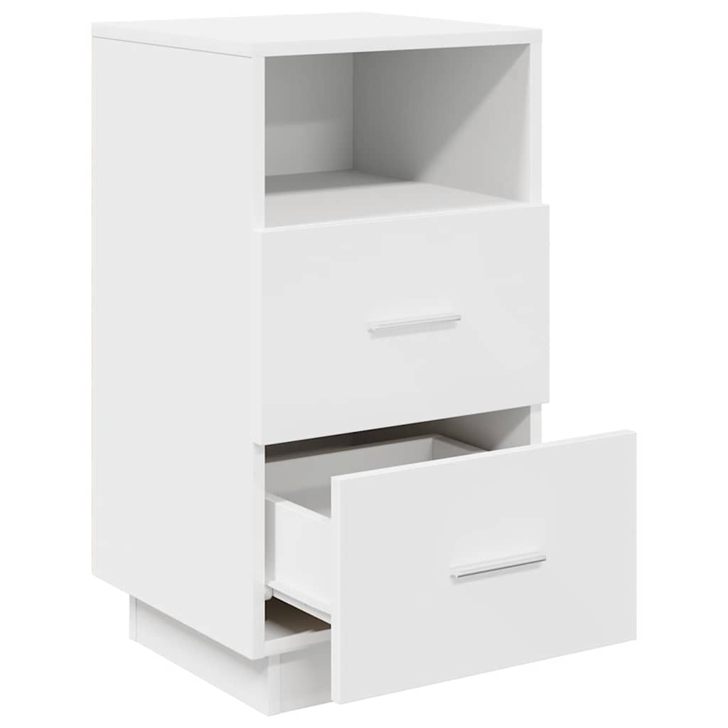 Nachtkastjes 2 st met 2 lades 36x36x68 cm wit