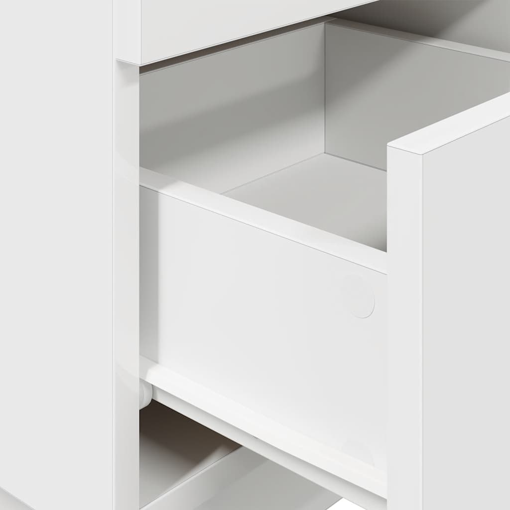 Nachtkastjes 2 st met 2 lades 36x36x68 cm wit