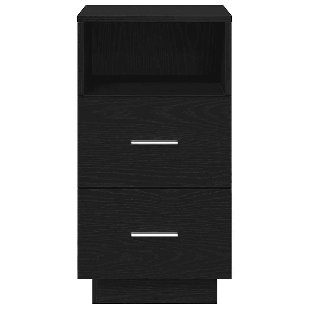 Nachtkastjes 2 st met 2 lades 36x36x68 cm zwart