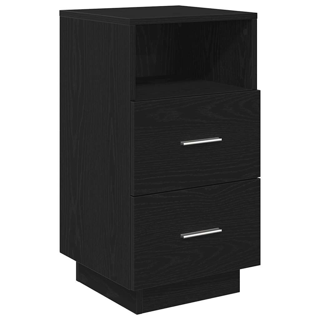 Nachtkastjes 2 st met 2 lades 36x36x68 cm zwart
