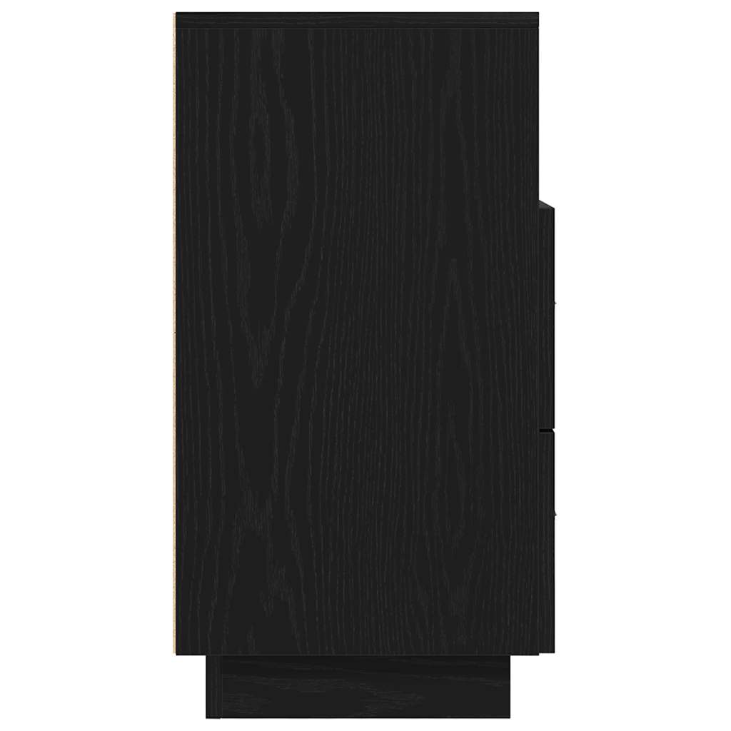Nachtkastjes 2 st met 2 lades 36x36x68 cm zwart
