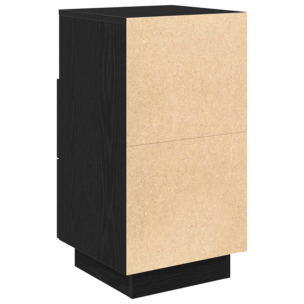 Nachtkastjes 2 st met 2 lades 36x36x68 cm zwart
