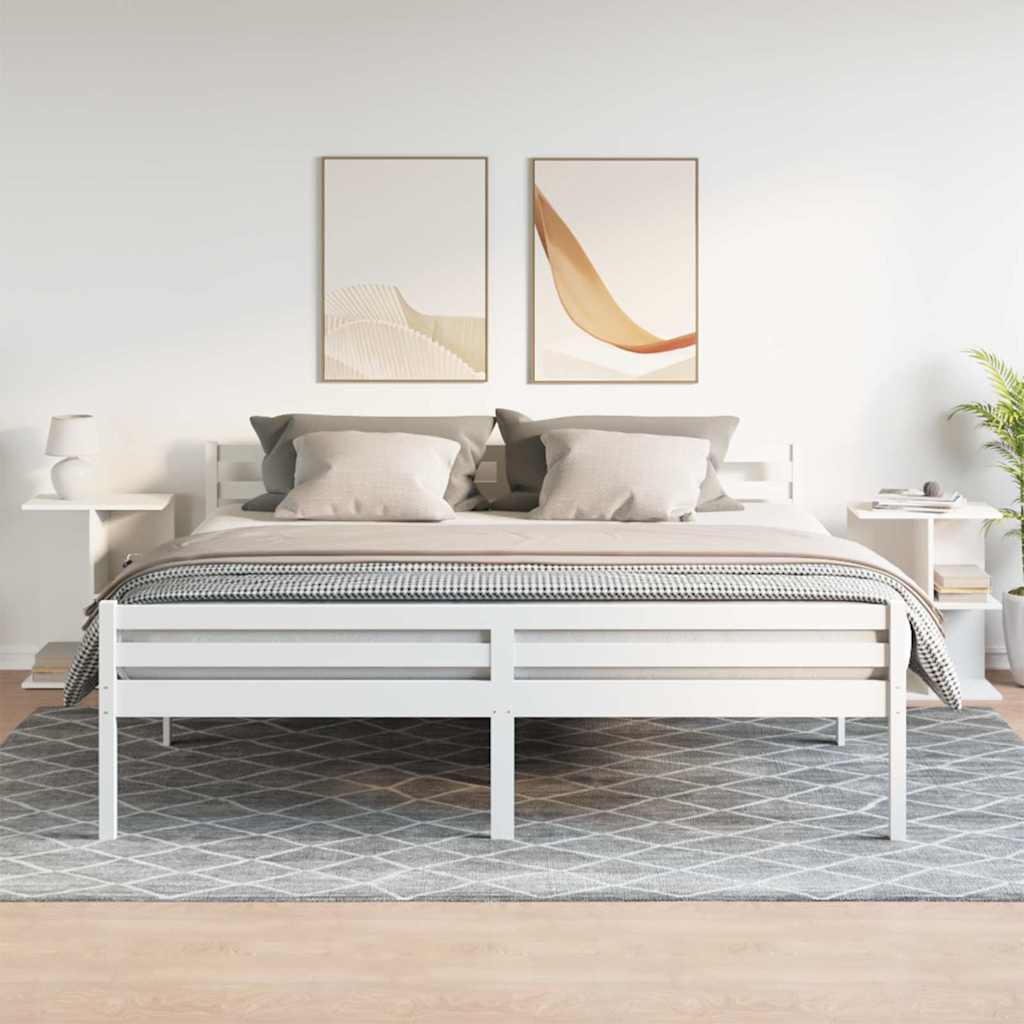 Nachtkastjes 2 st 46,5x29x61 cm bewerkt hout wit
