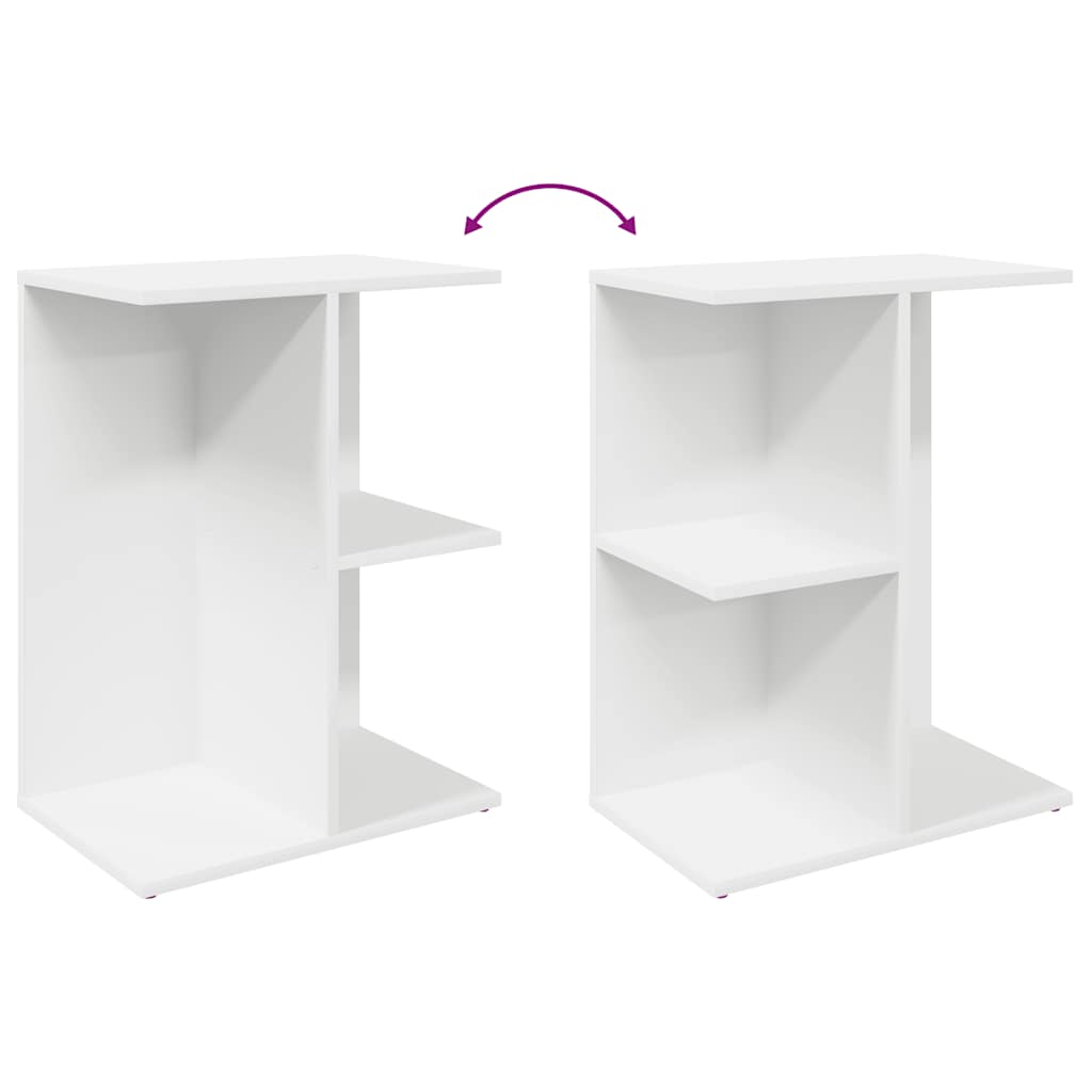 Nachtkastjes 2 st 46,5x29x61 cm bewerkt hout wit