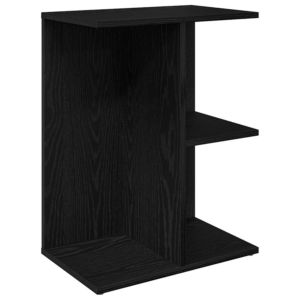 Nachtkastjes 2 st 46,5x29x61 cm bewerkt hout zwart eikenkleur