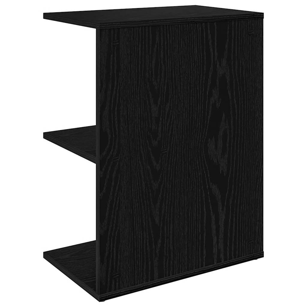 Nachtkastjes 2 st 46,5x29x61 cm bewerkt hout zwart eikenkleur