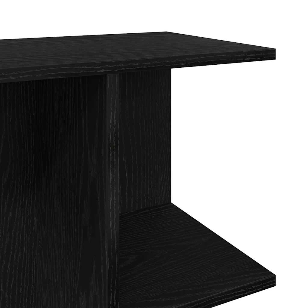 Nachtkastjes 2 st 46,5x29x61 cm bewerkt hout zwart eikenkleur