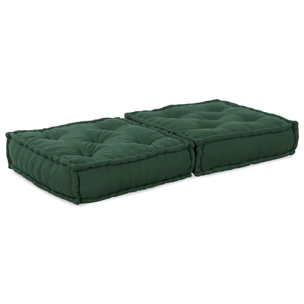 Poef modulair 70x70x36 stof groen