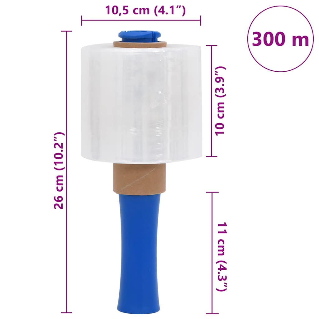 Stretchfolies 10 st Transparant 23 µm 10 cm x 300 m