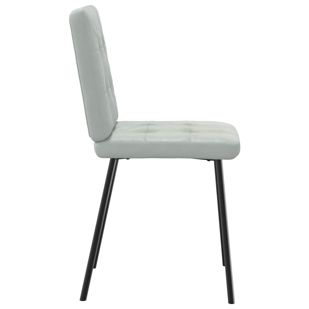 Eetkamerstoelen 2 st fluweel lichtgrijs