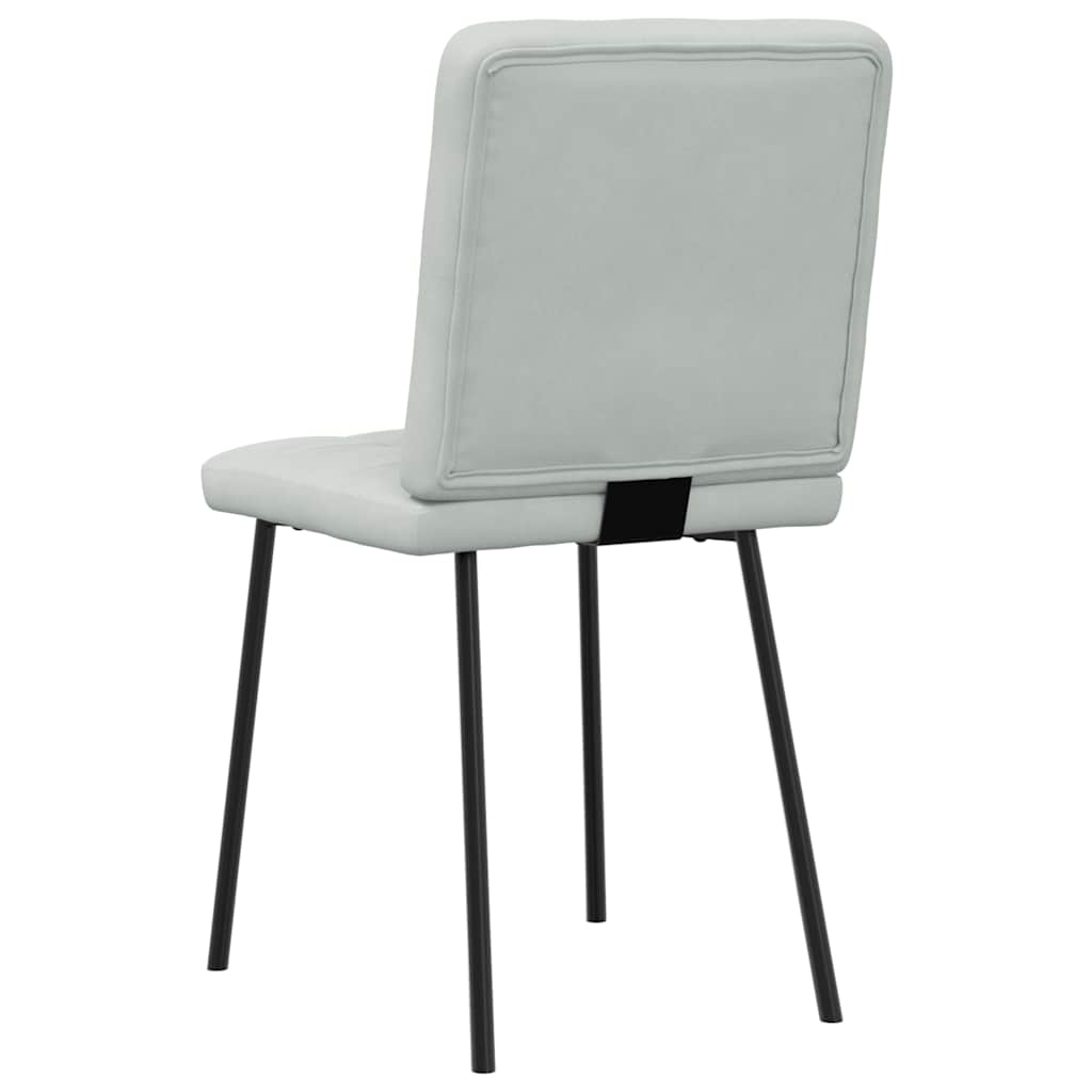 Eetkamerstoelen 2 st fluweel lichtgrijs