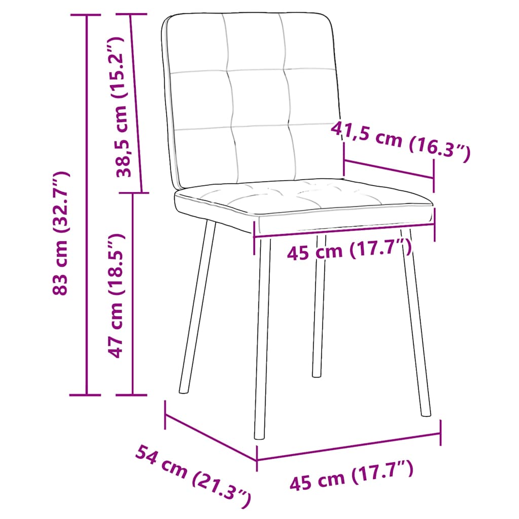 Eetkamerstoelen 2 st fluweel roze