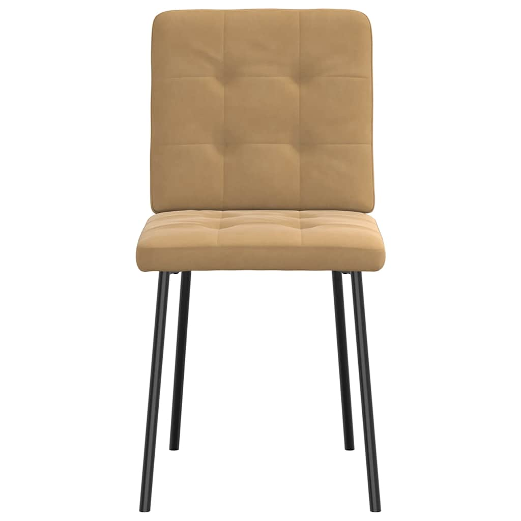 Eetkamerstoelen 2 st fluweel bruin