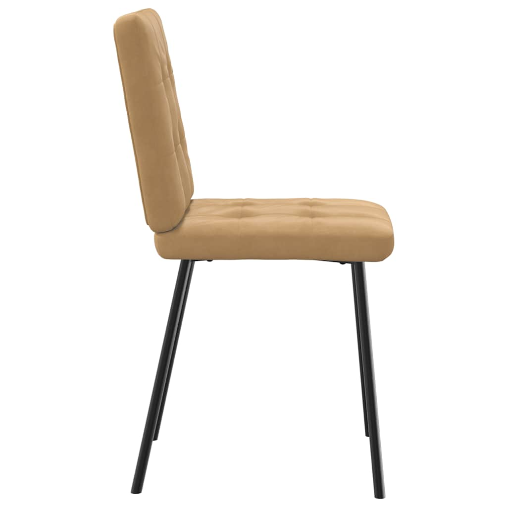 Eetkamerstoelen 2 st fluweel bruin