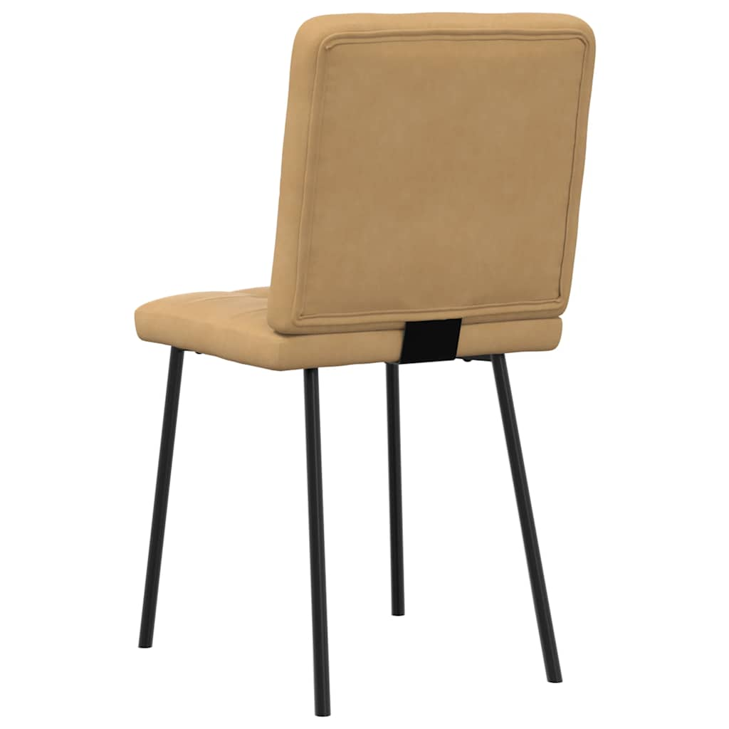 Eetkamerstoelen 2 st fluweel bruin