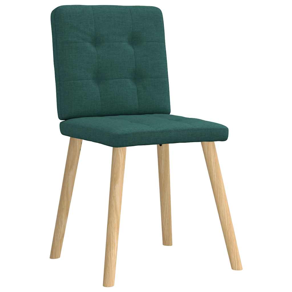 Eetkamerstoelen 2 st stof donkergroen