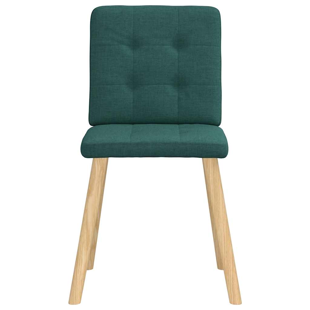 Eetkamerstoelen 2 st stof donkergroen