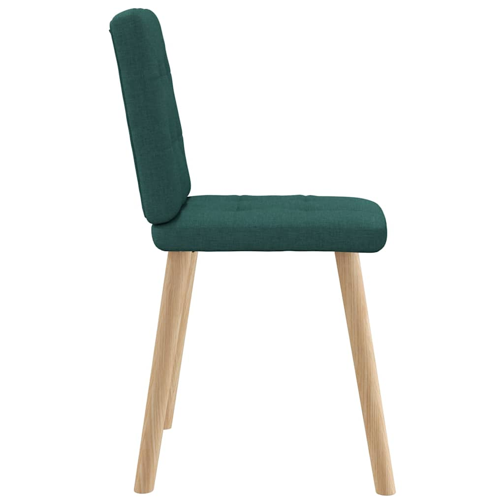 Eetkamerstoelen 2 st stof donkergroen