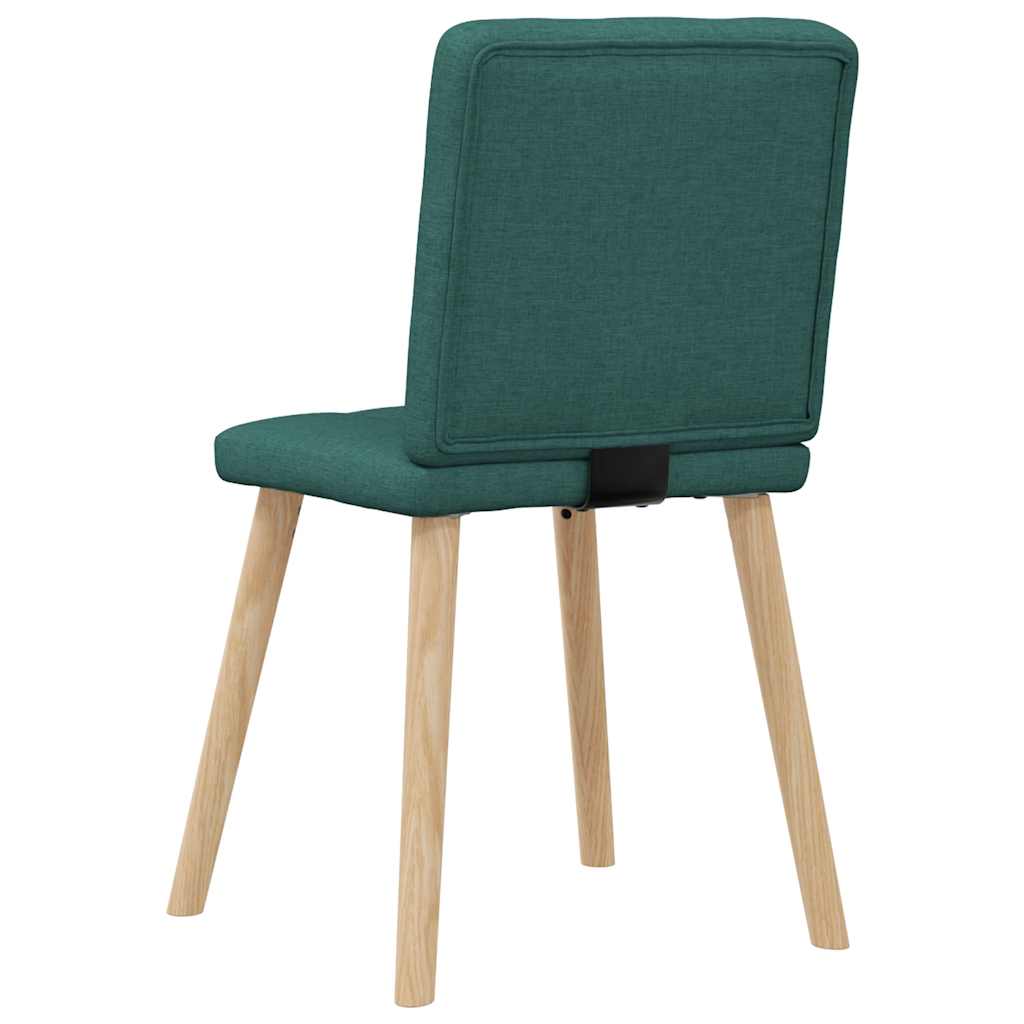 Eetkamerstoelen 2 st stof donkergroen