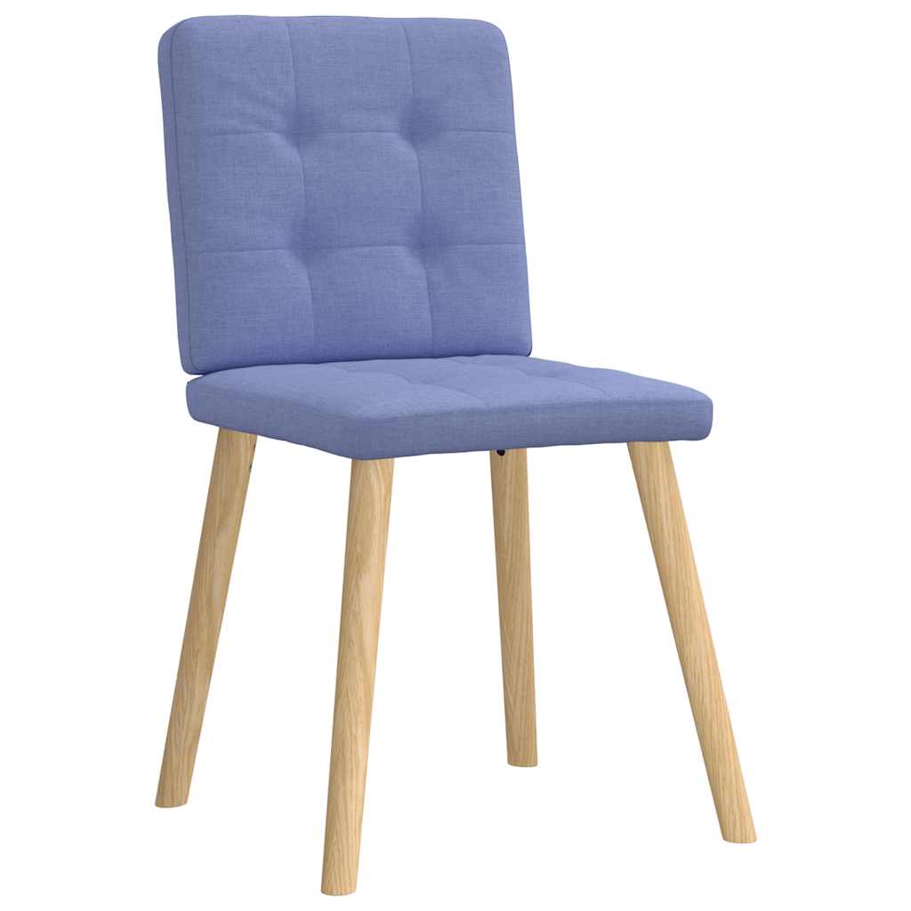 Eetkamerstoelen 2 st stof jeansblauw