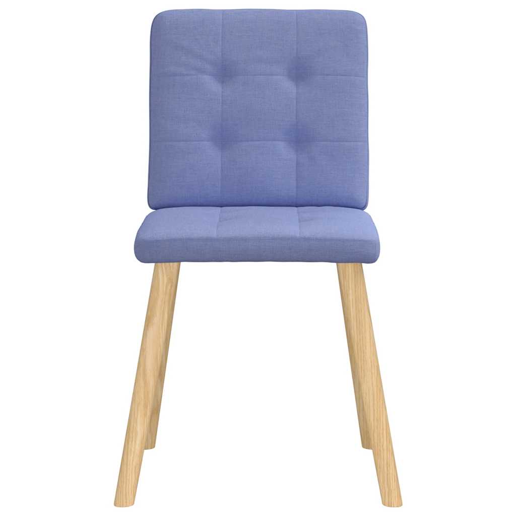 Eetkamerstoelen 2 st stof jeansblauw