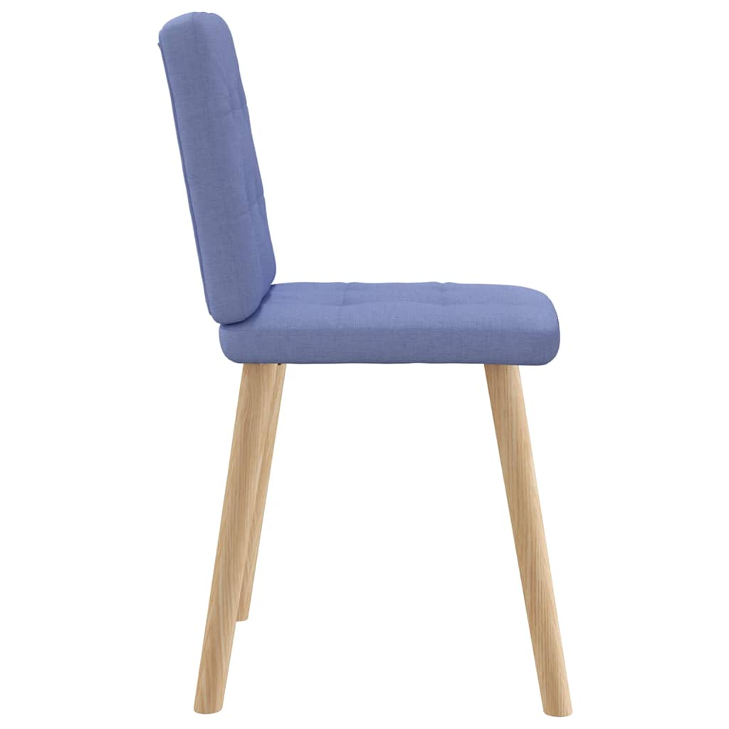 Eetkamerstoelen 2 st stof jeansblauw