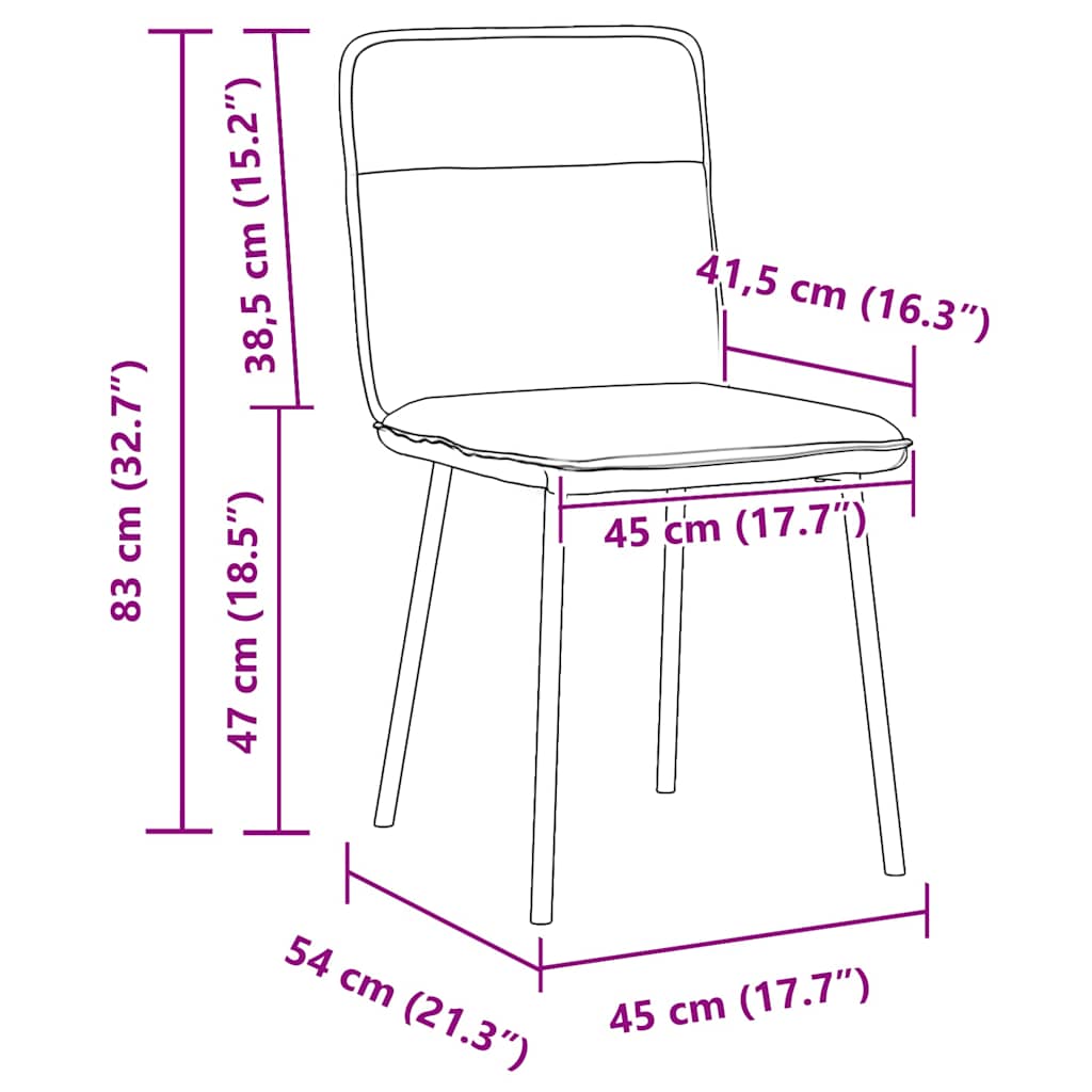 Eetkamerstoelen 2 st fluweel roze